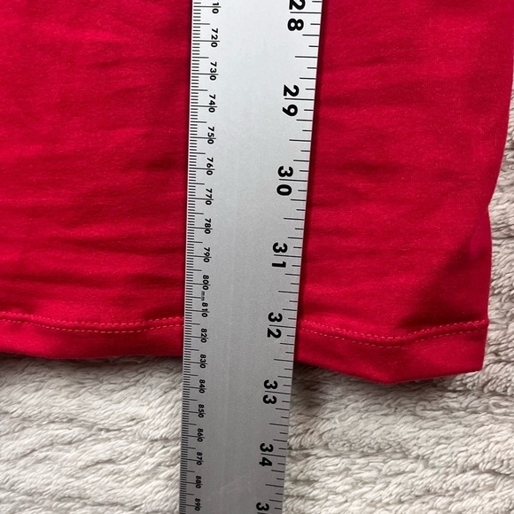 LIBERTY LOVE Milk Maid Y2K Dress Medium 90's Cherry Red Keyhole Bodice Stretchy - Picture 10 of 11